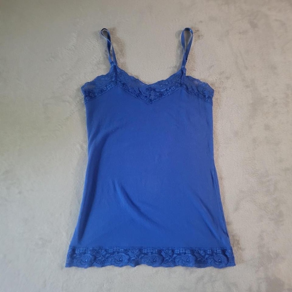 Vintage No boundaries lace v-neck tank top royal Blue